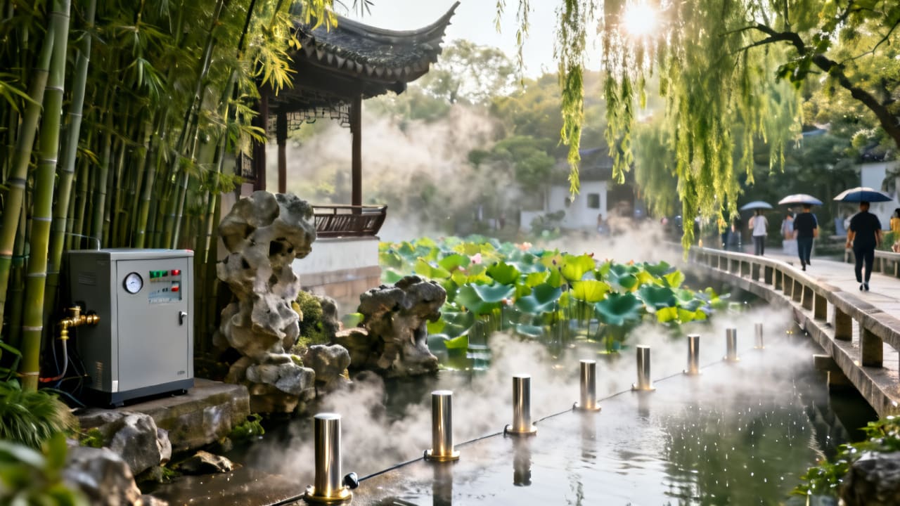 苏州拙政园雾森系统营造水乡意境案例