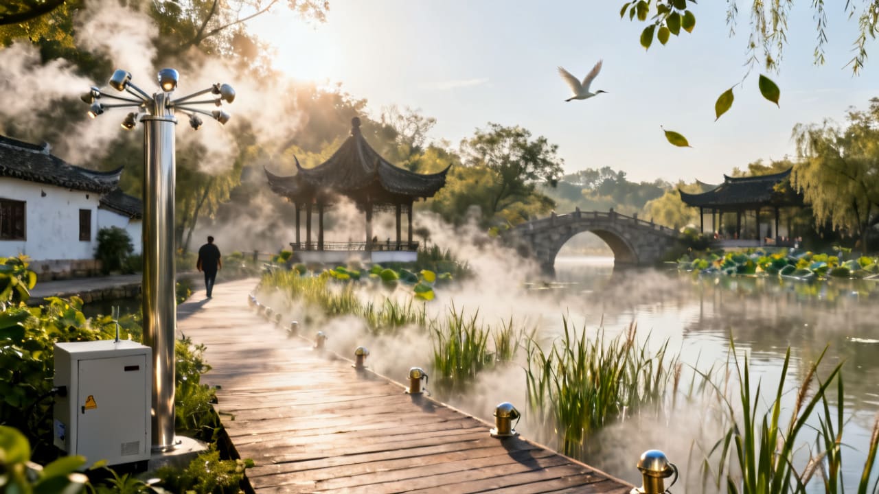 杭州西溪湿地公园雾森景观工程：仙雾缭绕引客来